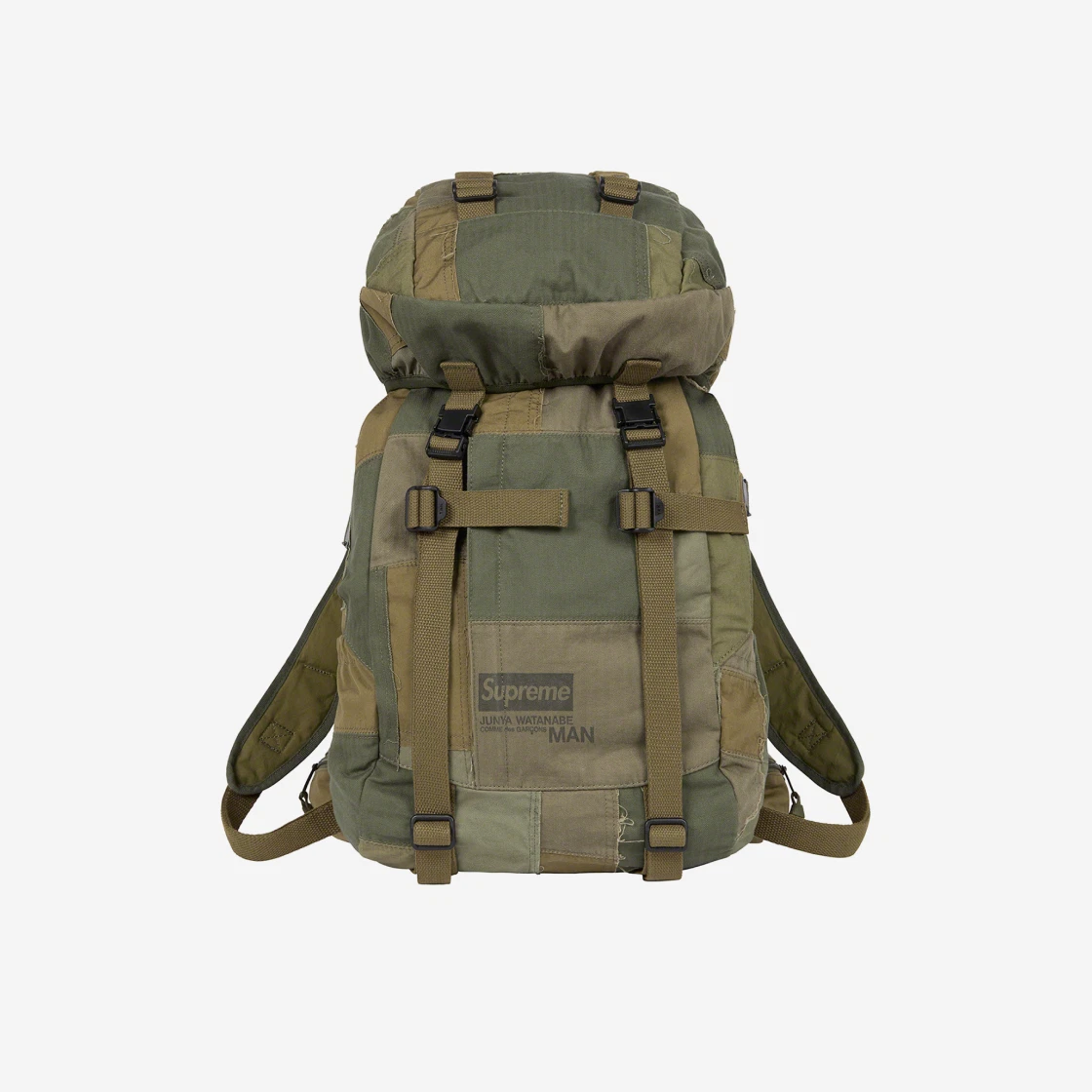 Supreme x Comme des Garçons Junya Watanabe Homme Patchwork Sac à Dos Olive   21FW  
