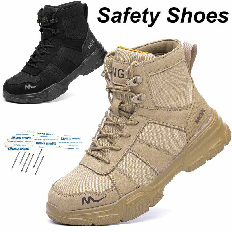 Men's 6-Inch Waterproof Steel Toe Work Boots - Lightweight Safety Boots With Non-Slip Grip 2 thumbnail image