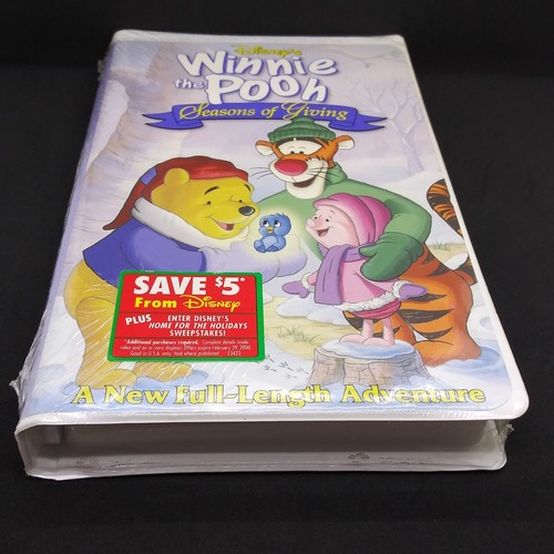SEALED Disney Winnie the Pooh SEASONS OF GIVING animated winter holiday VHS NEW! - Imagen 6 de 6