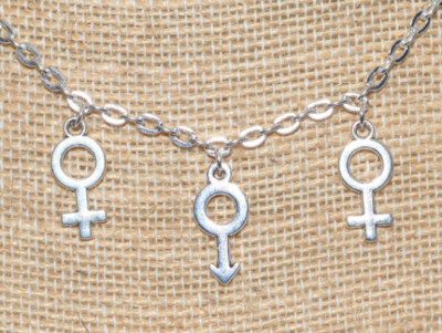 Hot Wife Necklace, Threesome Necklace, FMF Necklace, Swingers Necklace, Silver
