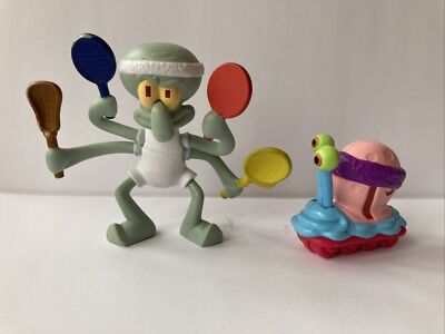 2 McDonalds Happy Meal Spielzeug Spongebob Schwammkopf 2012 Thaddäus Gary Viacom