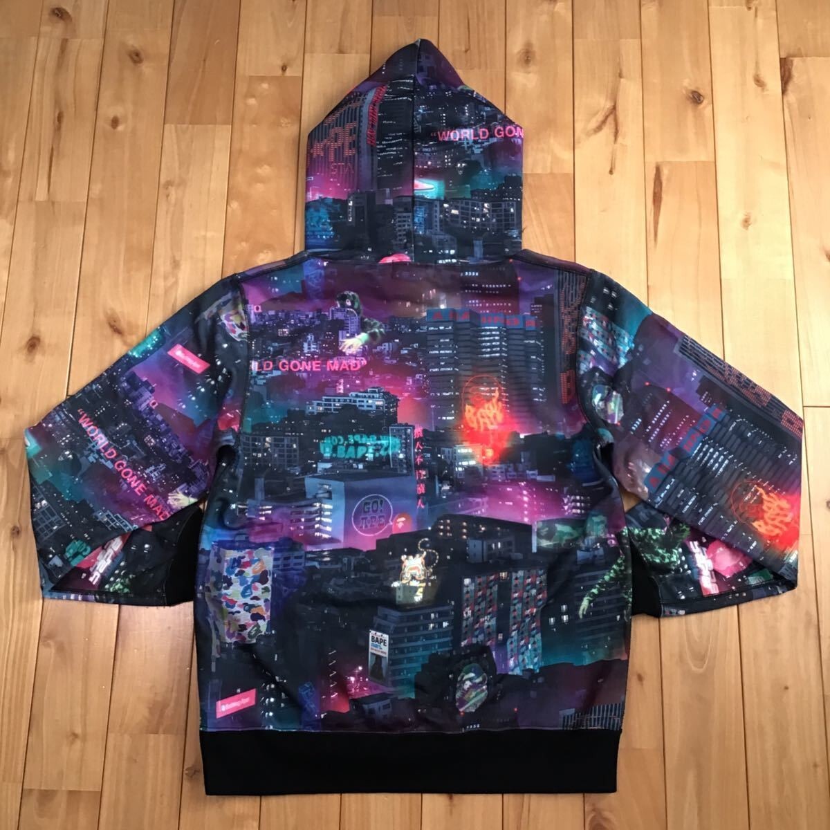 BAPE NEON TOKYO pullover hoodie A Bathing Ape Size L | eBay