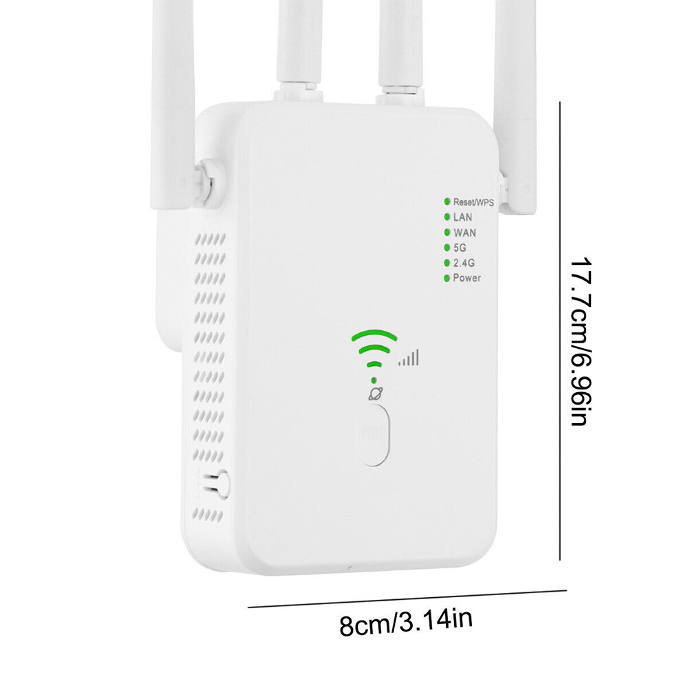 1200Mbps DualBand WiFi Range Extender Repeater Wireless Router Signal