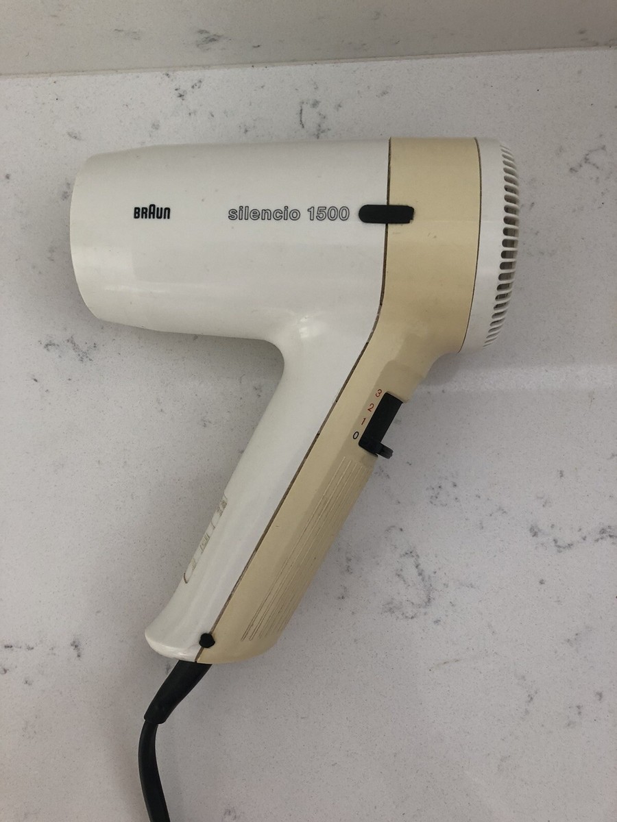 Vintage Braun Silencio Hair Dryer drier 1500 in good working