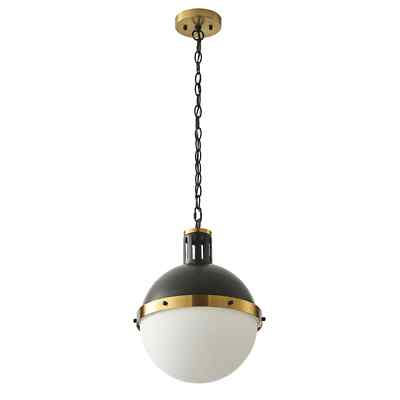 Aiwen 1-Light - Modern Minimalist Ball Sphere Pendant Lighting - Black & Gold