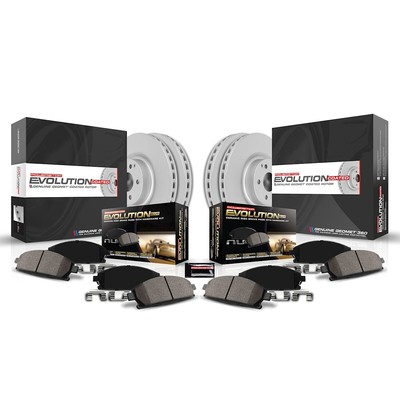 CRK8640 Powerstop 4-Wheel Set Brake Disc and Pad Kits Front & Rear for Ram 2500