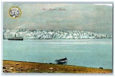 Postal postal Muir Glacier Alaska Glacier Bay Mountain Ice c1910 antigua de colección