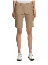 Pantalones cortos de golf para mujer Nike DRI-FIT Tournament Bermuda talla 2 color caqui tostado 747135 235
