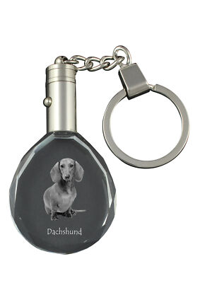 Dachshund Rauhhaar, Dackel, Teckel - Anhänger mit einem Foto eines Hundes, Schlü
