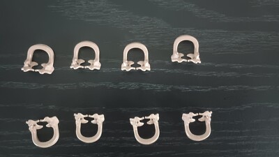 8 Dental Resin Soft Clamp Universal Rubber Dam Barrier Clips Molar Premolar