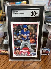 2023 TOPPS #597 BUBBA THOMPSON RC RANGERS SGC 10 Mint Gem⚾️🇺🇸🏆