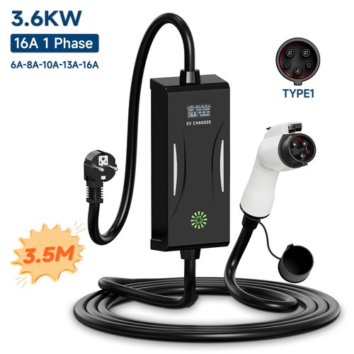 AFYEEV 3.6KW 16A Portable EV Charger Type2 IEC62196-2 EVSE Charging Cable Type1 - Picture 10 of 20