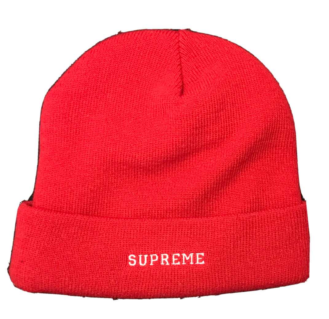 Supreme x Timberland red beanie Hat Rare Authentic image 2