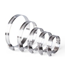 304 Stainless Steel Hose Clamp Clips Worm Gear Pipe Clamps 6-213mm American-Type