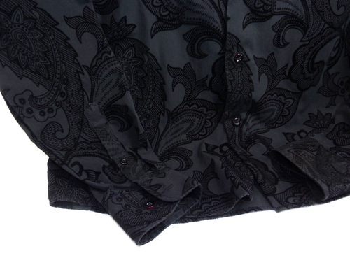 Consequence Shirt Men's Size SMALL Paisley Flip Cuff Button Up Soft Slim Fit - Picture 12 of 12