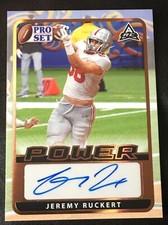 JEREMY RUCKERT 2021 Leaf Pro Set Power AUTOGRAPH ARC Ohio State Buckeyes TE