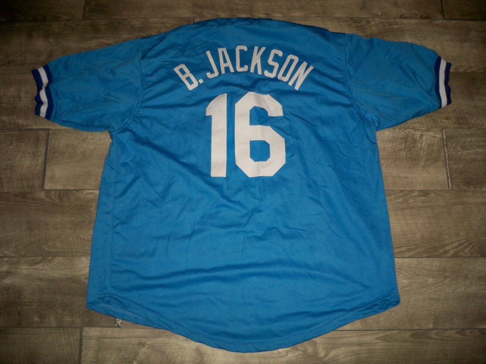 MLB Men's Kansas City Royals Bo Jackson #16 Grey T-Shirt