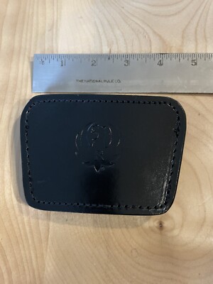 Ruger Holster RBJ 2 Black Leather Belt & Clip Medium Auto lined