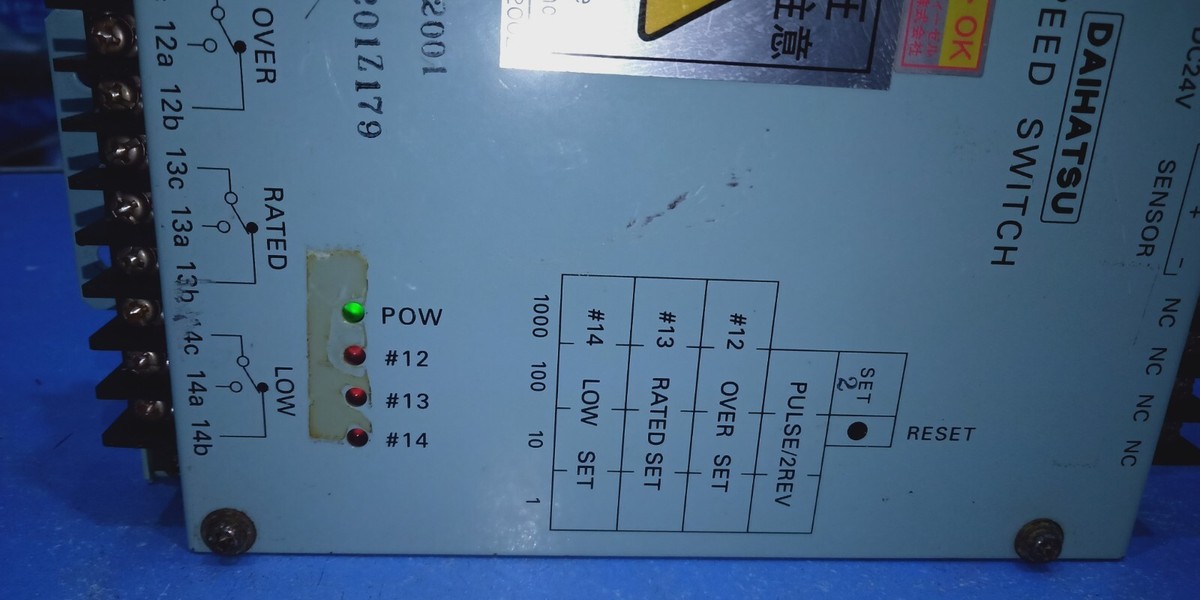 DAIHATSU SPEED SWITCH C044500200Z Input 24VDC | eBay DAIHATSU SPEED SWITCH C044500200Z Input 24VDC | eBay