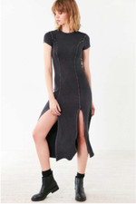 New Urban Outfitters Silence + Noise Cynthia Thigh-Slit Knit Midi Dress Size XS