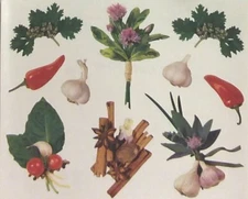 2 Sheets  Mrs Grossman HERBS & SPICES HOLIDAY CHRISTMAS Stickers Vintage 1999