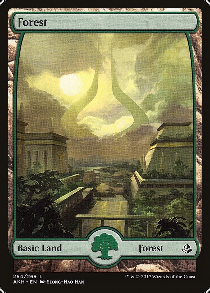 Forest  - Full Art - #254 - Amonkhet - NM MTG