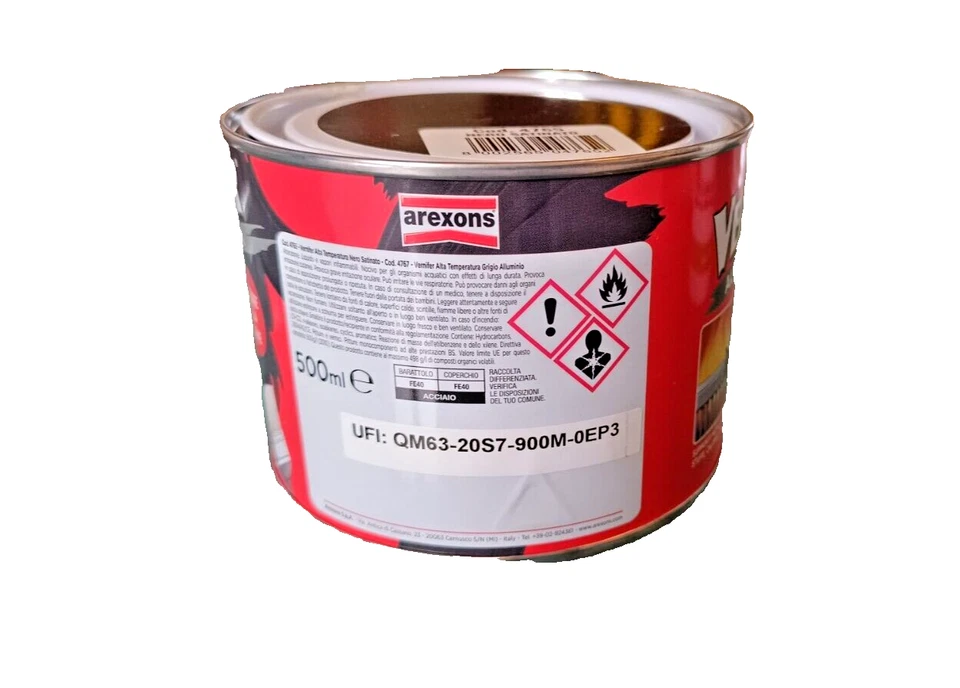 Vernifer smalto alta temperatura Arexons vernice antiruggine gel barattolo 500ml - Immagine 2 di 4
