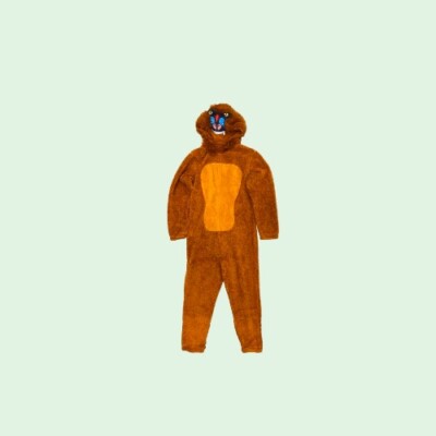 Briefly Stated Mens Large Plush Baboon Union Suit Costume Pajamas T38