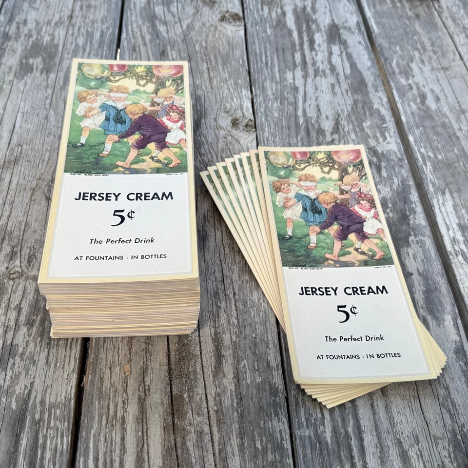 90 WHOLESALE Blind Man Bluff 1920s JERSEY CREAM FARM Ink Blotter ENTIRE LOT - Image 2 of 4