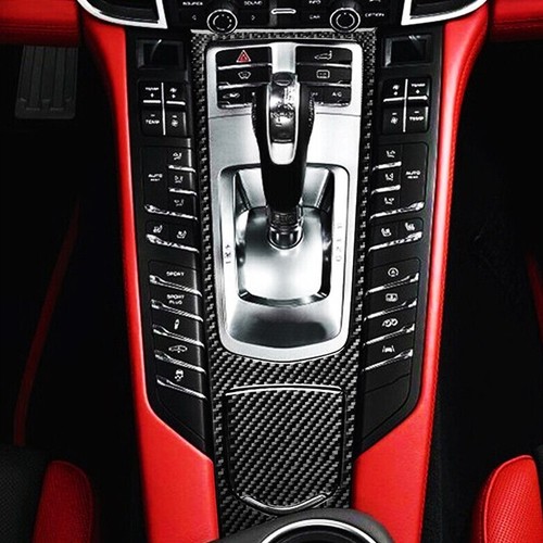 Carbon Fiber Red ABS Gear Shift Knob Cover For Porsche Panamera 2010-2016 - Interior Trim Sticker