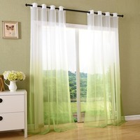 Farbverlauf Vorhang ÖSen Voile ApfelgrüN 1 StüCk 245X140
