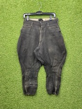 40s 50s Motorcycle Leather Pants Swedish Size 28 Meas 28x21 Vintage Brown Riding