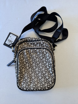 NWT DKNY Women Gigi Flight Bag Crossbody Signature Logo Double Zip Handbag