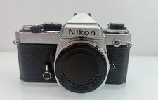 Nikon FE SLR Film Camera Body Chrome 35mm Vintage Film Camera