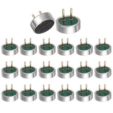 Cylindrical Electret Condenser Mic Inserts with Pins 6 2.2mm Pack of 20 Silver
