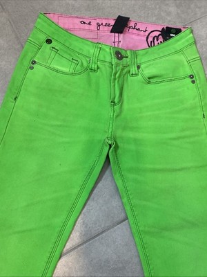 Mega coole Jeans 7/8 Röhre ONE GREEN ELEPHANT KOSAI GIFTGRÜN PINK XS 34 36