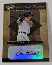 Don Kelly 2005 Leaf Gold Rookies Autograph Auto Insert Rookie Card RC Tigers. rookie card picture