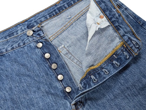 Jeans Levis 501 XX Hombre 40x34 Azul Denim Botón Mosca 100% Algodón Pierna Recta Papá - Imagen 3 de 14
