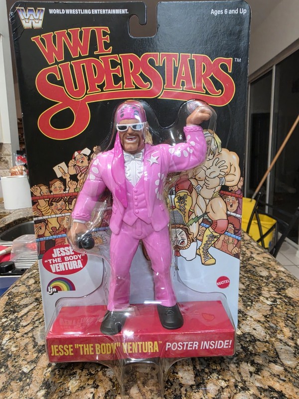 WWE Superstars LJN Jesse The Body Ventura Retro Chase Wrestling Figure Series 2