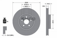 2X Pagid Bremsscheibe 54356NC FüR Toyota Avensis ADT250_ ADT250R CDT250_ CDT250R