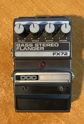 Vintage DOD FX72 Bass Stereo Flanger Guitar Effect Pedal USA