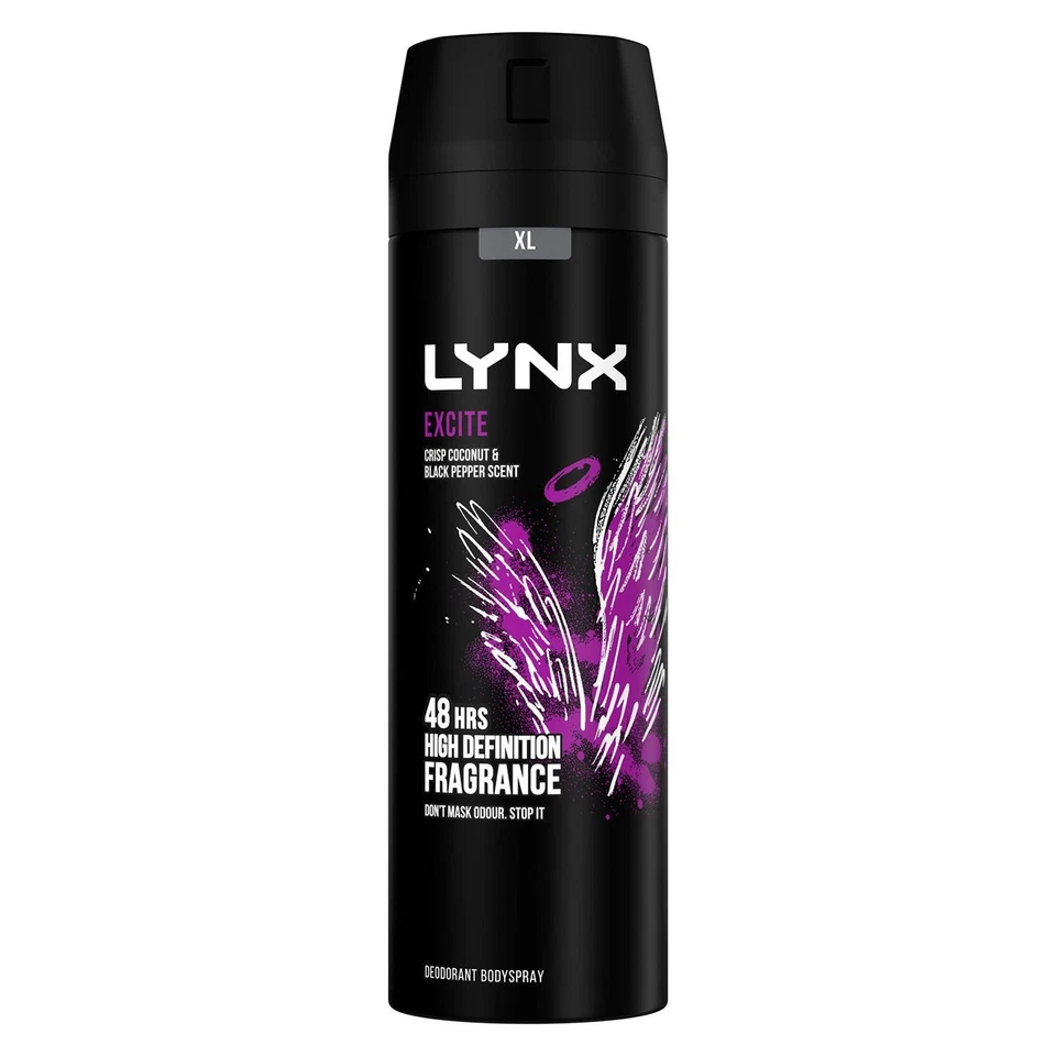 Lynx XL 48-Hour High Definition Fragrance Body Spray Deodorant, 6 Pack, 200ml - Image 3 of 4
