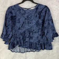 VTG Y2k Charlotte Russe Ruffle crop Top Womens Sz M Indie Fairy Grunge Going out