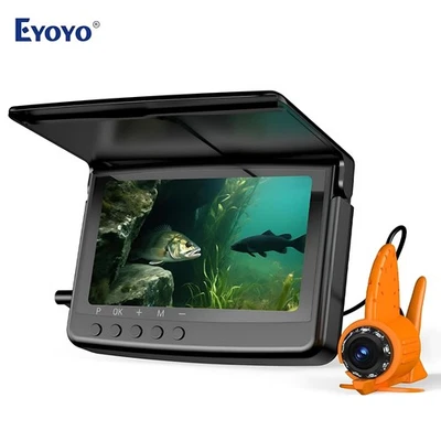 Eyoyo Underwater Fishing Camera,5'' 720P Fish Finder,32G DVR Recording, 8 IR LED