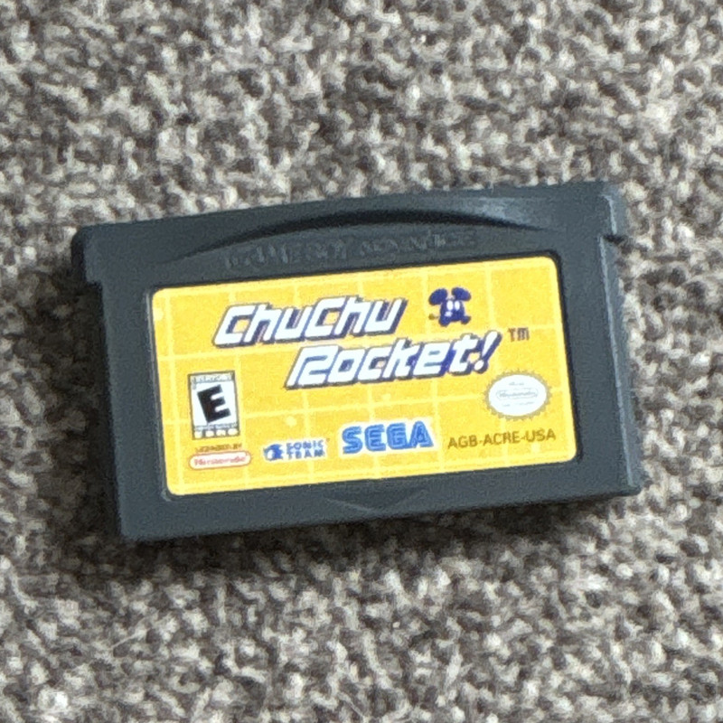 SEGA ChuChu Rocket! Nintendo Game Boy Advance GBA AGB-ACRE-USA E NTSC-U/C