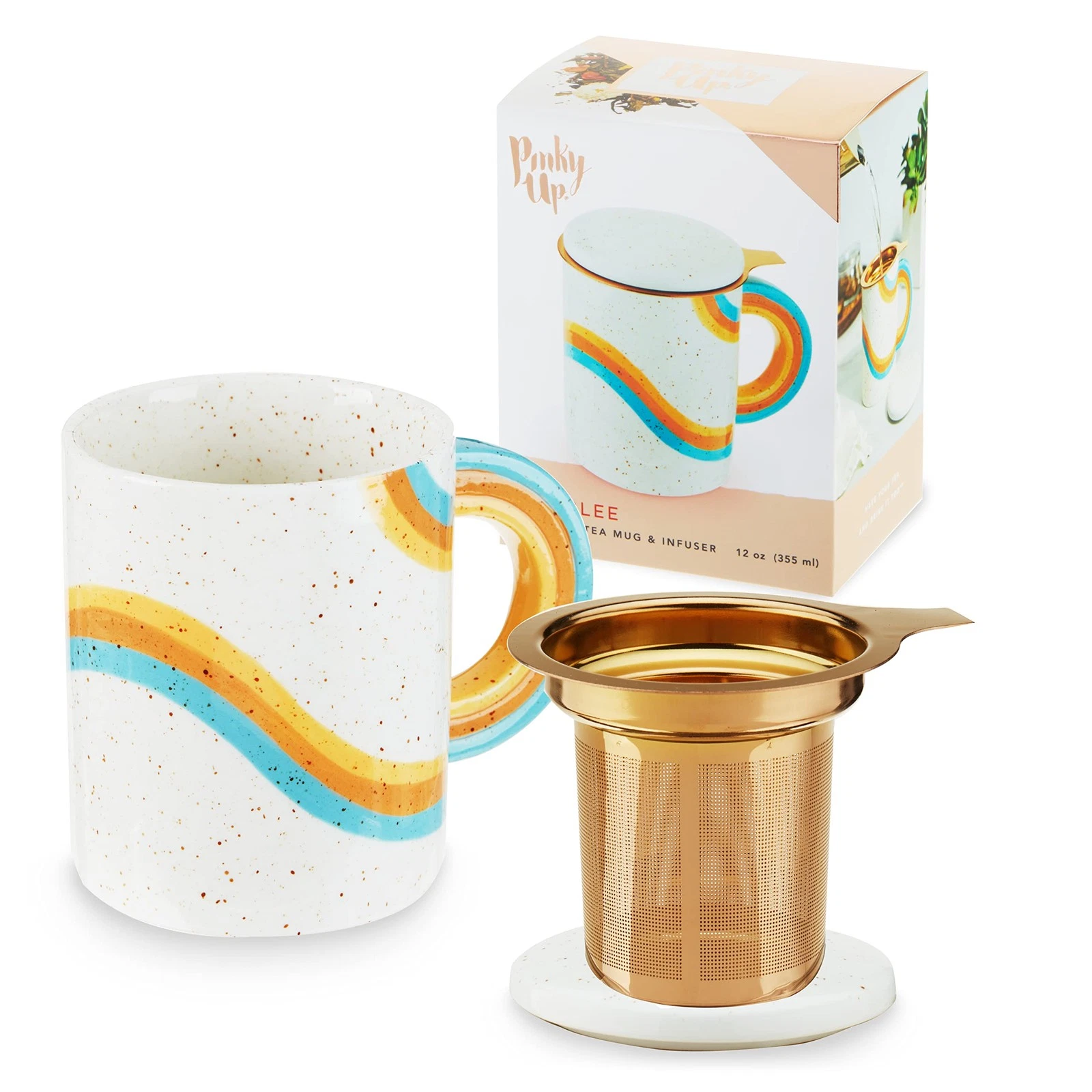Everlee Tea Infuser Mug - Ceramic Mug with Tea Infuser and Lid for Loose Leaf...