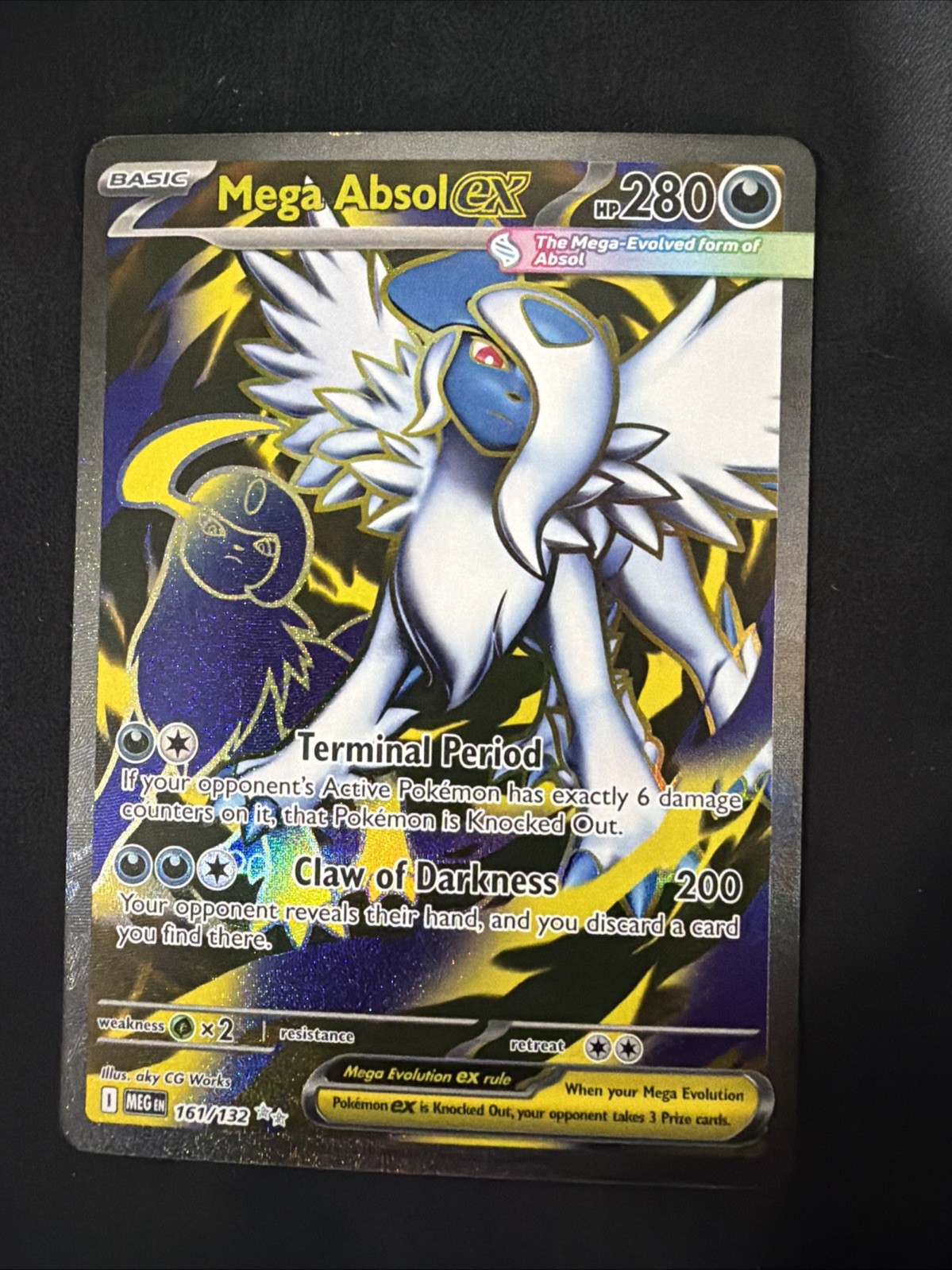 Mega Evolved Absol Mega Absol ex 2025 Mega Evolution #161/132 Ultra Rare (Full Art) Price ...