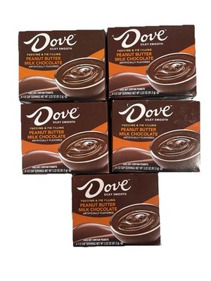 DOVE Pudding ~ Peanut Butter Milk Chocolate ~ Instant Dessert ~ Lot of 5