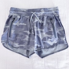 Athleta GIRL All Play Camo 3" Shorts Size M 8/10 Drawstring Athletic MEDIUM