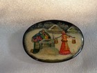 Authentic Russian Lacquer Box "Суздаль / Suzdal" Kremlin Cathedral Winter Scene — photo 1